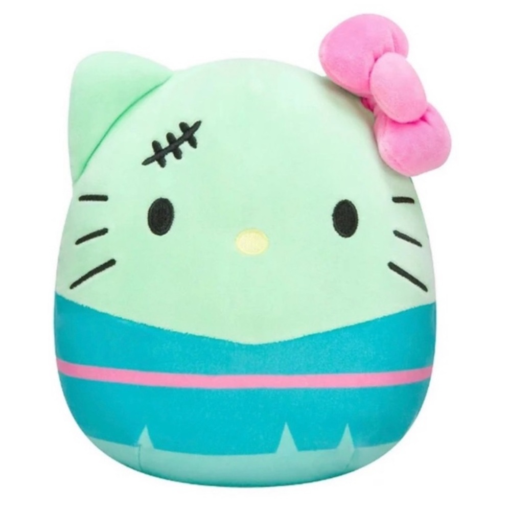 NWT Kellytoy Squishmallow Sanrio Hello Kitty Franken Kitty Halloween 8 Inch